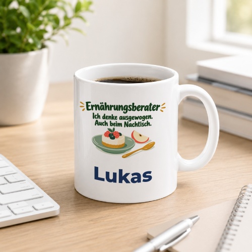 Personalisierte Tasse »Ernährungsberater«