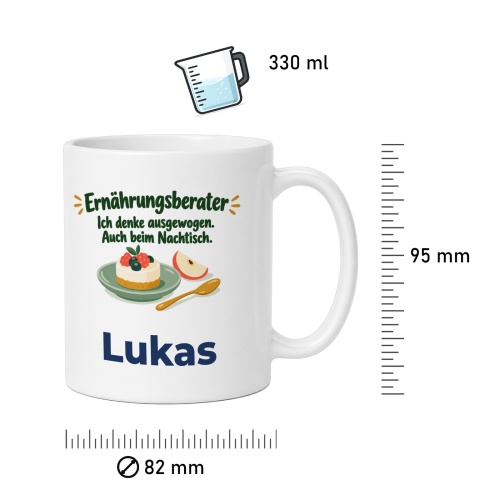 Personalisierte Tasse »Ernährungsberater«