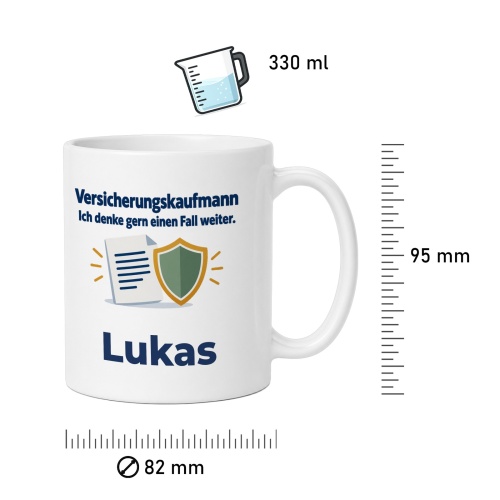 Personalisierte Tasse »Versicherungskaufmann«