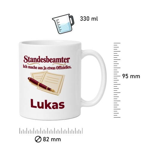 Personalisierte Tasse »Standesbeamter«