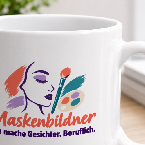 Personalisierte Tasse »Maskenbildner«