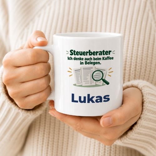 Personalisierte Tasse »Steuerberater«