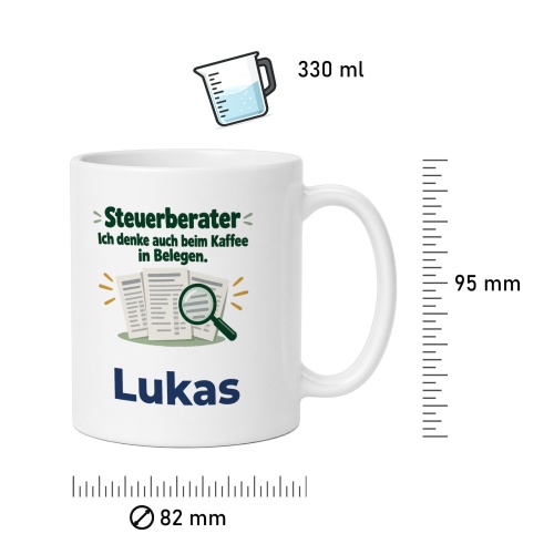 Personalisierte Tasse »Steuerberater«