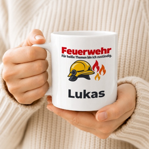 Personalisierte Tasse »Feuerwehr«