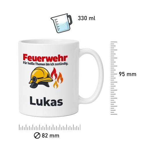 Personalisierte Tasse »Feuerwehr«