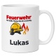Personalisierte Tasse »Feuerwehr«