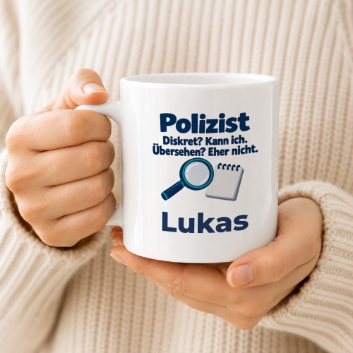 Personalisierte Tasse »Polizist«