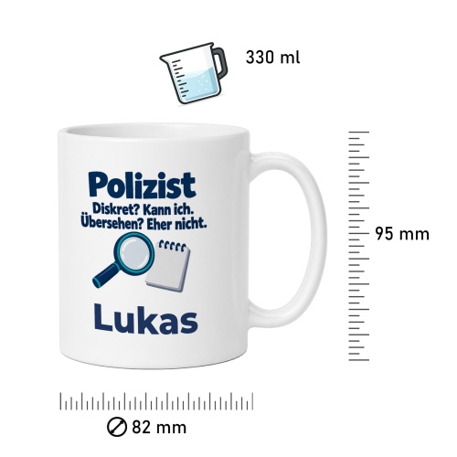 Personalisierte Tasse »Polizist«