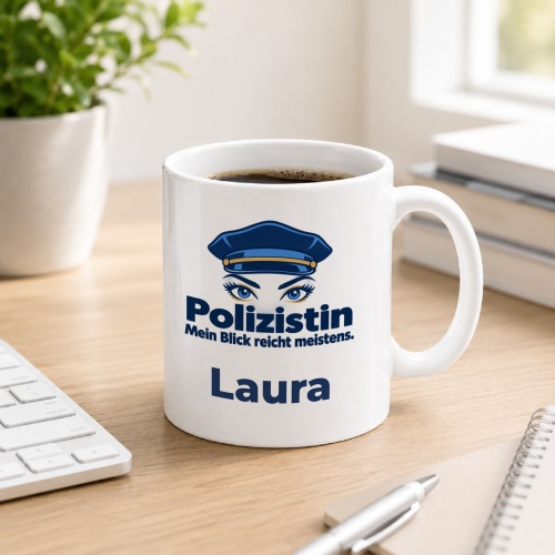 Personalisierte Tasse »Polizistin«