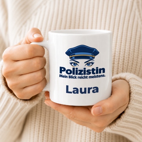 Personalisierte Tasse »Polizistin«