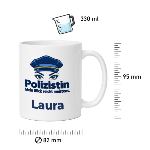 Personalisierte Tasse »Polizistin«