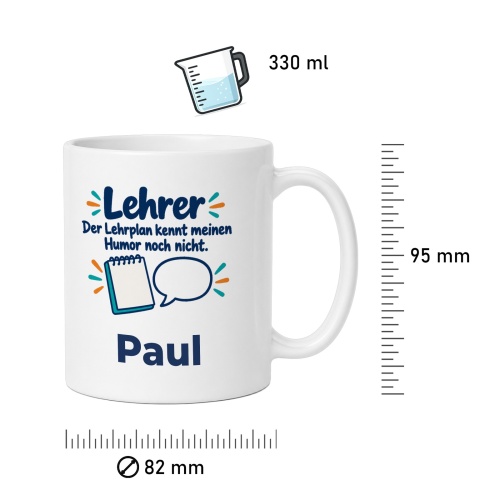 Personalisierte Tasse »Lehrer«