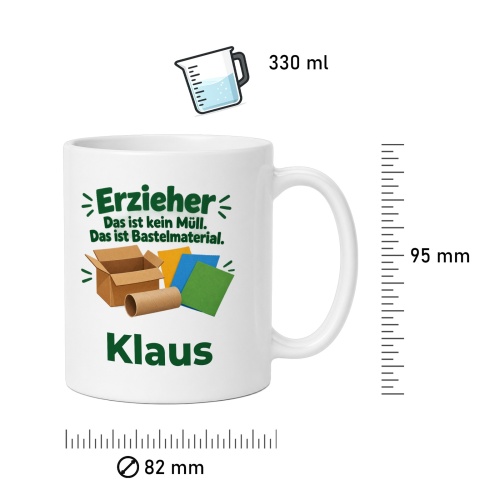 Personalisierte Tasse »Erzieher«