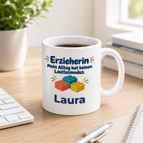 Personalisierte Tasse »Erzieherin«