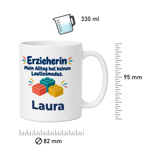 Personalisierte Tasse »Erzieherin«