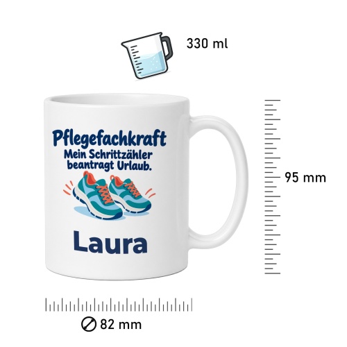 Personalisierte Tasse »Pflegefachkraft«