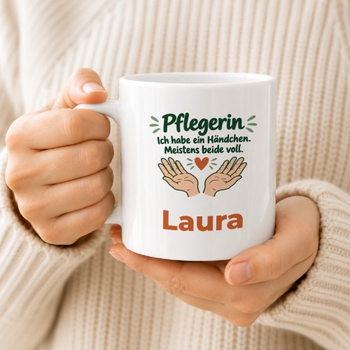 Personalisierte Tasse »Pflegerin«