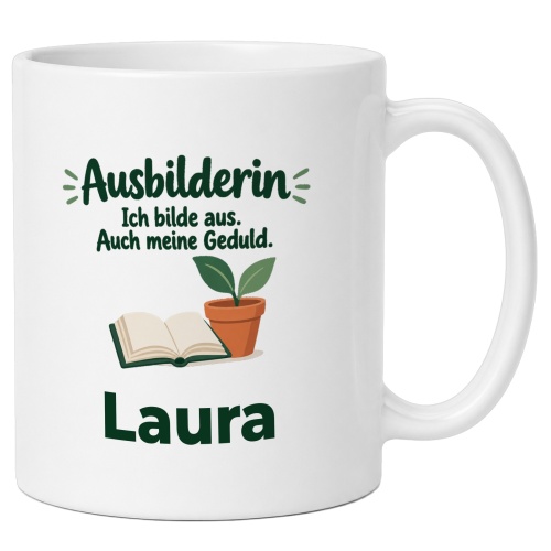 Personalisierte Tasse »Ausbilderin«