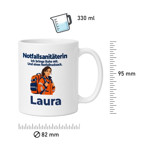 Personalisierte Tasse »Notfallsanitäterin«