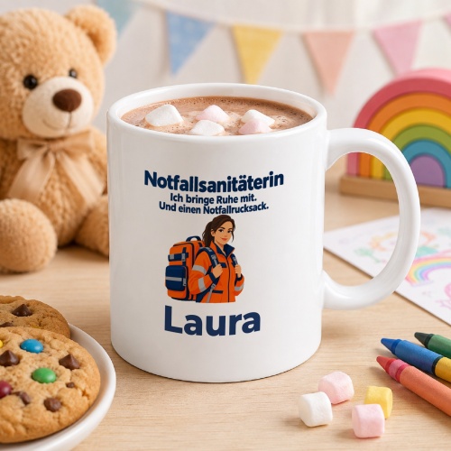 Personalisierte Tasse »Notfallsanitäterin«