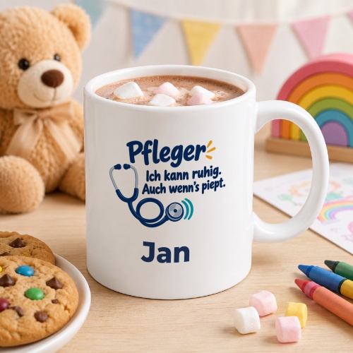 Personalisierte Tasse »Pfleger«