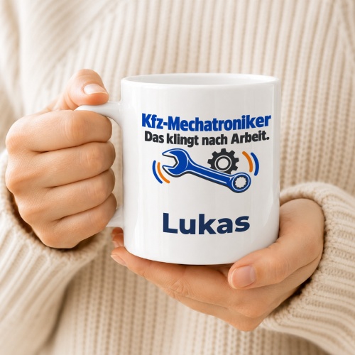 Personalisierte Tasse »Kfz-Mechatroniker«