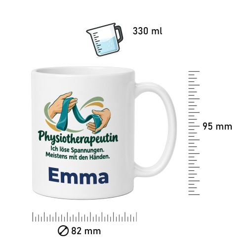 Personalisierte Tasse »Physiotherapeutin«