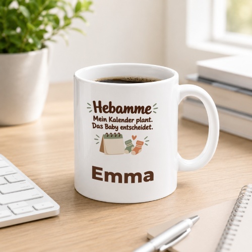 Personalisierte Tasse »Hebamme«