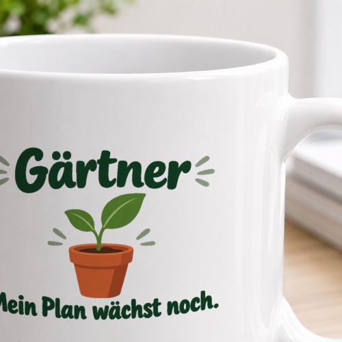 Personalisierte Tasse »Gärtner«