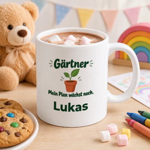 Personalisierte Tasse »Gärtner«