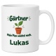 Personalisierte Tasse »Gärtner«
