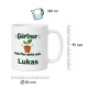 Personalisierte Tasse »Gärtner«