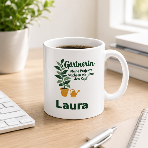 Personalisierte Tasse »Gärtnerin«