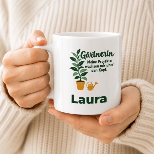 Personalisierte Tasse »Gärtnerin«