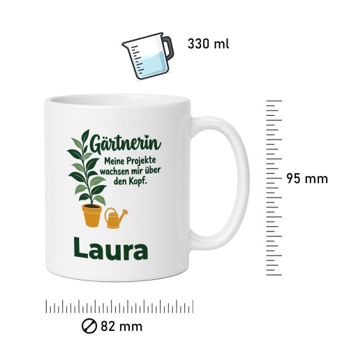 Personalisierte Tasse »Gärtnerin«