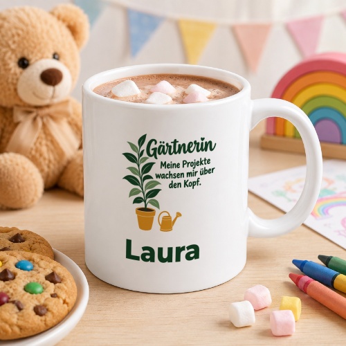 Personalisierte Tasse »Gärtnerin«