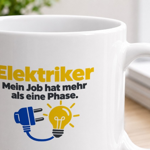 Personalisierte Tasse »Elektriker«