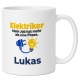 Personalisierte Tasse »Elektriker«