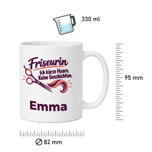 Personalisierte Tasse »Friseurin«