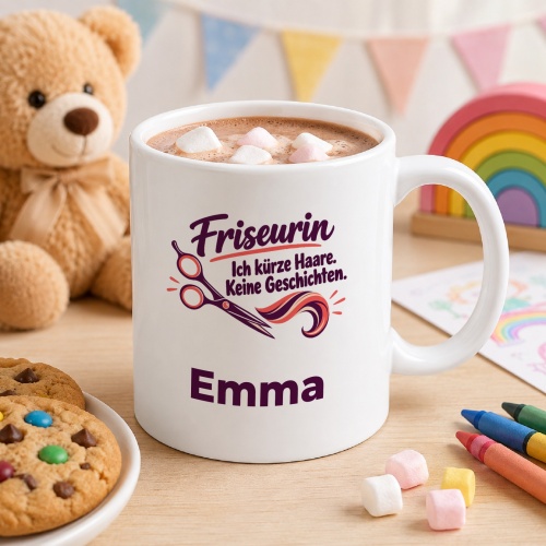 Personalisierte Tasse »Friseurin«