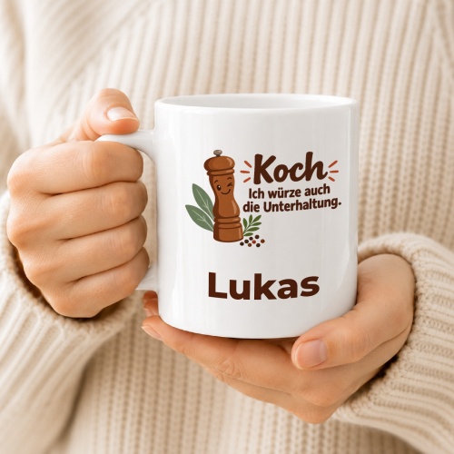 Personalisierte Tasse »Koch«
