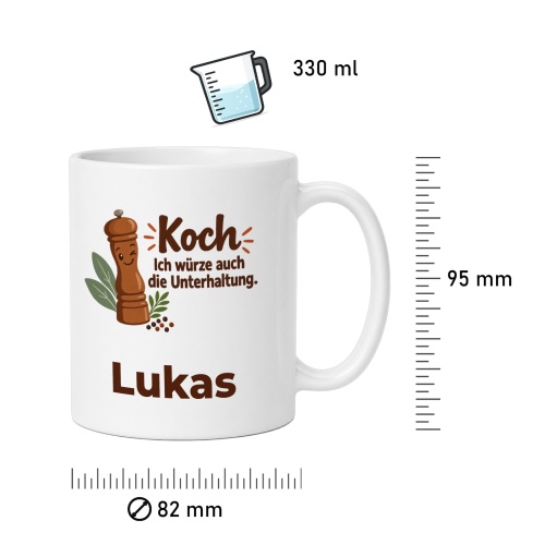 Personalisierte Tasse »Koch«
