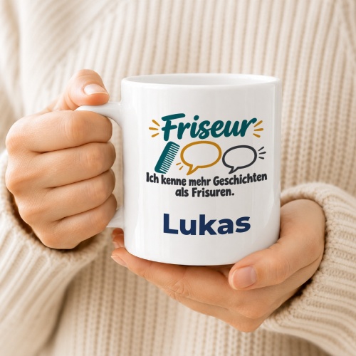 Personalisierte Tasse »Friseur«