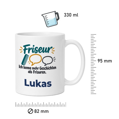 Personalisierte Tasse »Friseur«