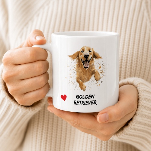 Tasse »Golden Retriever Herzmotiv«