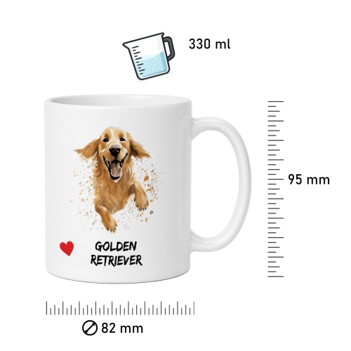Tasse »Golden Retriever Herzmotiv«