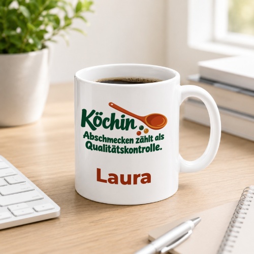 Personalisierte Tasse »Köchin«