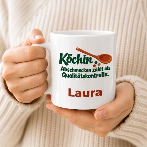 Personalisierte Tasse »Köchin«