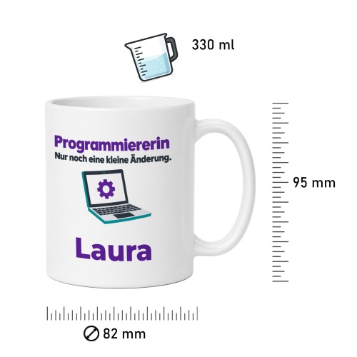 Personalisierte Tasse »Programmiererin«