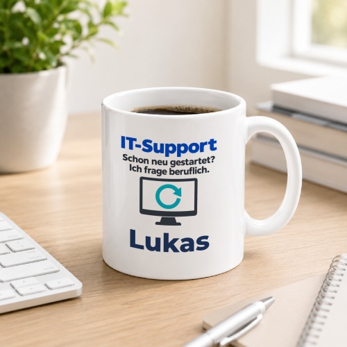 Personalisierte Tasse »IT-Support«